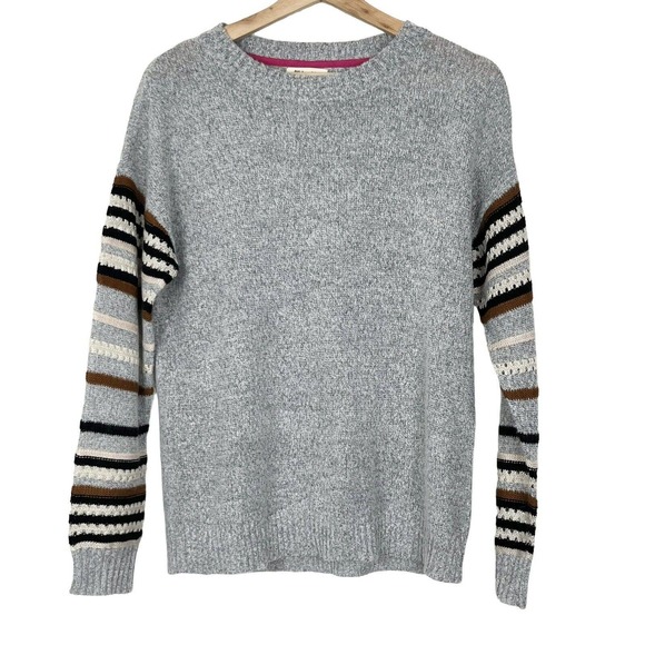 Anthropologie Sweaters - Anthropologie Ovla Crochet Sleeve Pullover Sweater